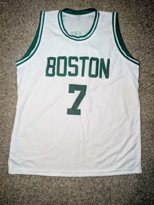 Autographed/Signed Dee Brown Boston Celtics White Basketball Jersey JSA COA XL - Image 1 of 3