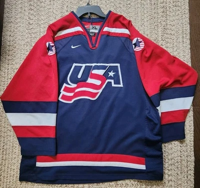 Vintage Nike Team USA Hockey Jersey Men's XL 2002 Olympics Salt Lake City - Image 1 of 4