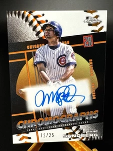 RYNE SANDBERG 2025 Topps Chrome Chromographs Auto /25 SSP Chicago Cubs CHR-RS - Picture 1 of 11