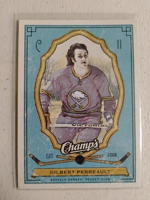 09 10 UPPER DECK CHAMPS HOCKEY GILBERT PERREAULT #11 SABRES — 第 1/2 张图片