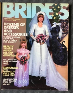 1977 April May Bride Brides Magazine Photos Wedding Dresses Veils Fashion - Picture 1 of 12