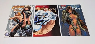 Danger Girl Back in Black TPB + Lady Death Lingerie 1, Witchblade Spring Pin-Up - Image 1 of 2