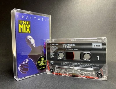 Kraftwerk THE MIX Vintage Cassette TCEM 1408 **UK 1ST ISSUE 1991** HYPE STICKER - Image 1 of 4