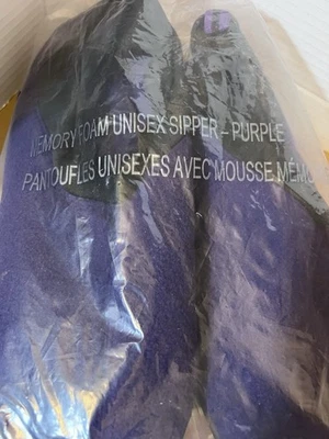 Тапочки унисекс Avon из флиса с эффектом памяти очень большие фиолетовые - Изображение 1 из 4