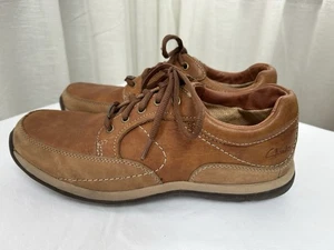 CLARKS Active Air Tan Brown Gore-Tex Leather Casual Shoes UK Size 8.5 G - Picture 1 of 12