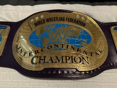 Cinturón Campeonato Intercontinental WWF púrpura ovalado Foto 1 de 4