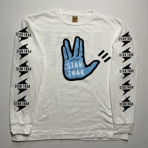 Human Made Star Trak Shirt Mens Large White Long Sleeve Pharrell Neptunes RARE - Picture 1 of 9