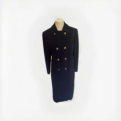 Vintage Brooks Brothers Women’s Double Breasted Long 100% Wool Coat Gold Buttons - Image 1 of 4