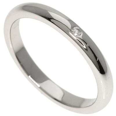 TIFFANY&Co.  Anillo de diamantes 1P banda apilable platino PT950 damas [usado] Foto 1 de 4