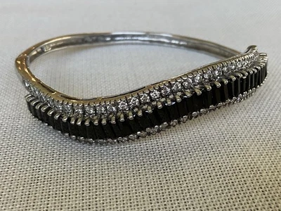 Brazalete brazalete de plata de ley 925 con bisagras laterales joyas patrimoniales Foto 1 de 4