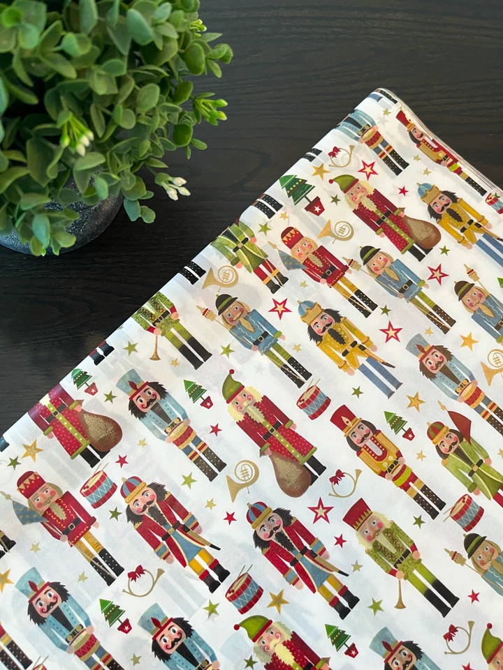 TRADITIONAL NUTCRACKER Design Tissue Paper Sheets Choose Size & Package Amount - Image 1 of 4
