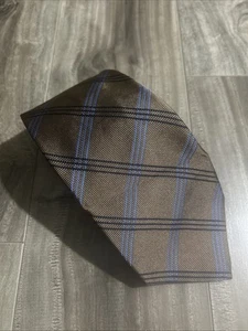 Cravatta uomo Brooks Brothers in seta USA marrone blu nera nuova con etichette - Foto 1 di 7
