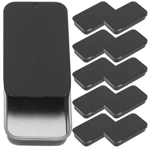 12 Pcs Sliding Cover Storage Box Travel Small Tin Boxes with Lids Slide Top - Picture 1 of 12