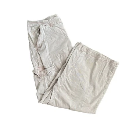 Брюки женские American Eagle 10 розовые средняя посадка мешковатые широкие штанины карго эластичные повседневные - Изображение 1 из 4