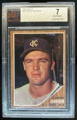 Topps Deron Johnson 1962 #82 en muy buen estado 7 Foto 1 de 2