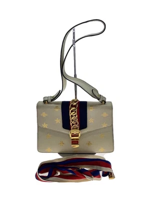 GUCCI Bolso de Hombro Sylvie Cuero Blanco Todo Foto 1 de 4