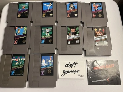 LOTE DE JUEGOS NES CAJA NEGRA - 10 Juegos Todos PROBADOS Funcionando 5 Tornillos Donkey Kong JR 3 Foto 1 de 4