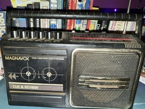 MAGNAVOX Cue & Review Radio Cassette Recorder With Power Cord WORKS GREAT!! - Picture 1 of 4