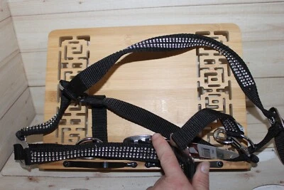 Schwarzes Halfter mit Strass Gr. PONY - Bild 1 von 2