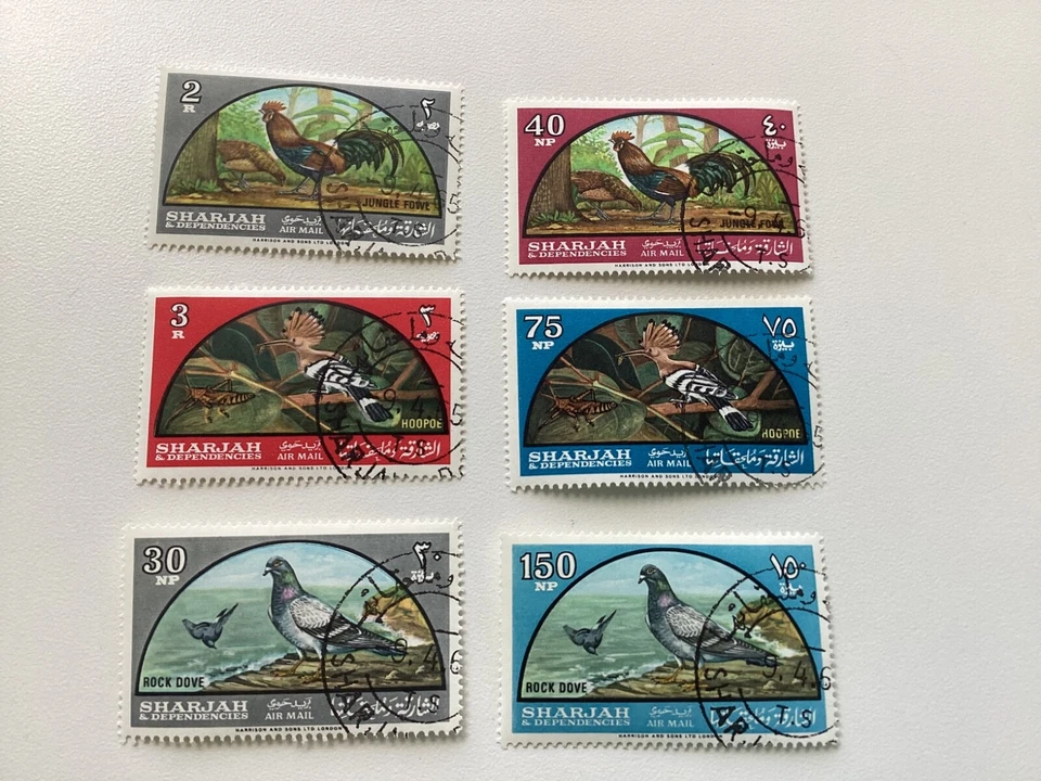 Aviones - AJMAN - Conjunto de 6 estampillas de correo aéreo de Emiratos Árabes Unidos Scott #CTO Foto 1 de 1