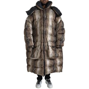 DOLCE & GABBANA Jacket Brown Parka Full Zip Hooded Long Coat IT48/US38/M 3750usd - Picture 1 of 10