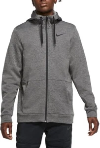 Nike Mens M Therma Hoodie Full Zip Dri-FIT Jacket Pocket Training HEATHER GREY - Picture 1 of 2