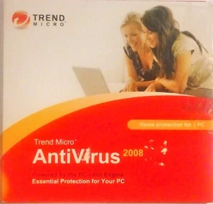 Trend Micro Antivirus 2008 Powered by PC-cillin Engine CD with Serial Number - Picture 1 of 6