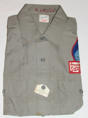 VTG SUBURBAN PROPANE UNUSED SANFORIZED COTTON WORK SHIRT! VALENTINE! USA! 15.5 - Image 1 of 4
