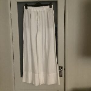 Zara White 100% Linen Trousers Size Medium - New With Tags
