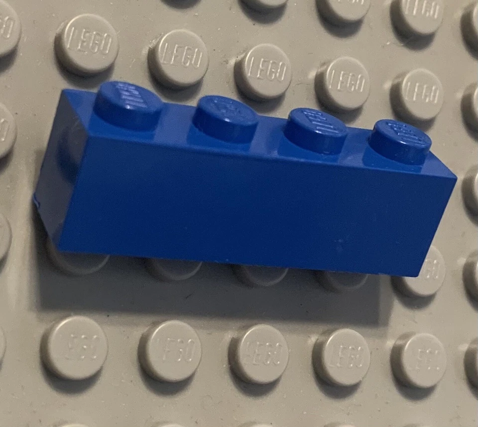 LEGO Parts 4x 3010 Blue Brick 1 X 4  Space 493 487 6970 497 - Image 1 of 1