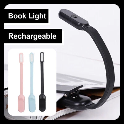 Usb Rechargeable Mini Led Book Light Clip-on Night Lights Stepless Brightness - Image 1 of 4