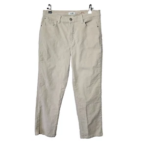 Kensie Womens Corduroy Pants Size 8 / 29 The Ella High Rise Straight Khaki Ankle - Picture 1 of 4