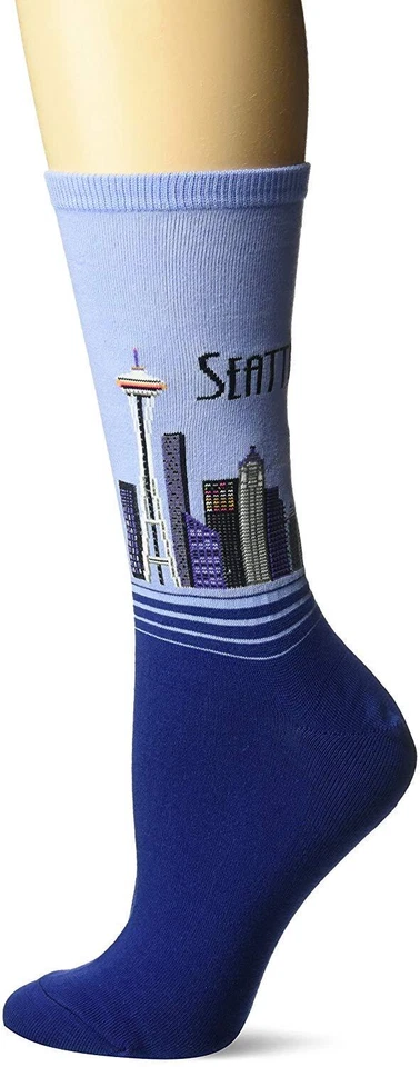 Hotsox Mujer Calcetines Seattle, Azul Costero, 1 Par, Zapato Mujer 4-10 Foto 1 de 1
