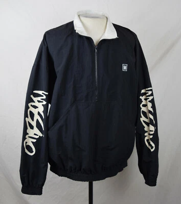 Chaqueta Pullover Vintage Años 90 MOSSIMO Media Cremallera XL Negra De Colección Cortavientos ¡RARA...! Foto 1 de 4