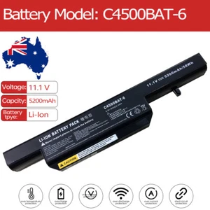 C4500BAT-6 Battery for Clevo W150HNQ W270EU VNB142 NP5165 NP6175 W271EU NP5175 - Picture 1 of 6