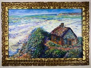 Claude Monet (Handmade) Oil On Canvas Signed & Stamped Framed Painting - Picture 1 of 5