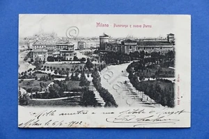 Cartolina Milano - Panorama e nuovo Parco - 1902 - Picture 1 of 2