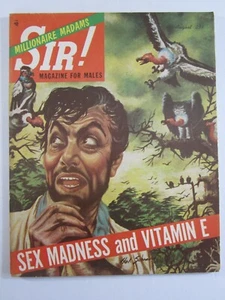 SIR! A Magazine for Males v.11 #10 Aug. 1954 VG+ Schneider Vulture Attack Cover! - Picture 1 of 4