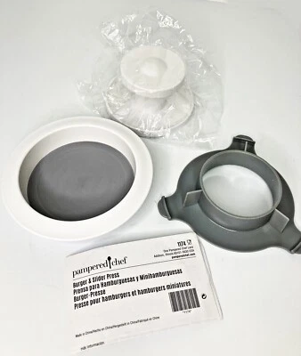 Prensa deslizante y hamburguesa de chef mimada NUEVA en paquete sellado #1174 Foto 1 de 4