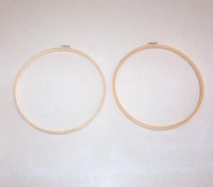 Lote de 2 marcos de aro redondos de madera de 10" - Imagen 1 de 1