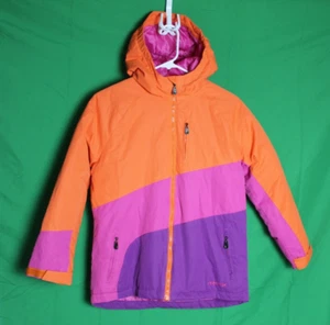 Vintage Arctix Youth tri color Orange Pink purple Hooded Ski Jacket - Picture 1 of 22