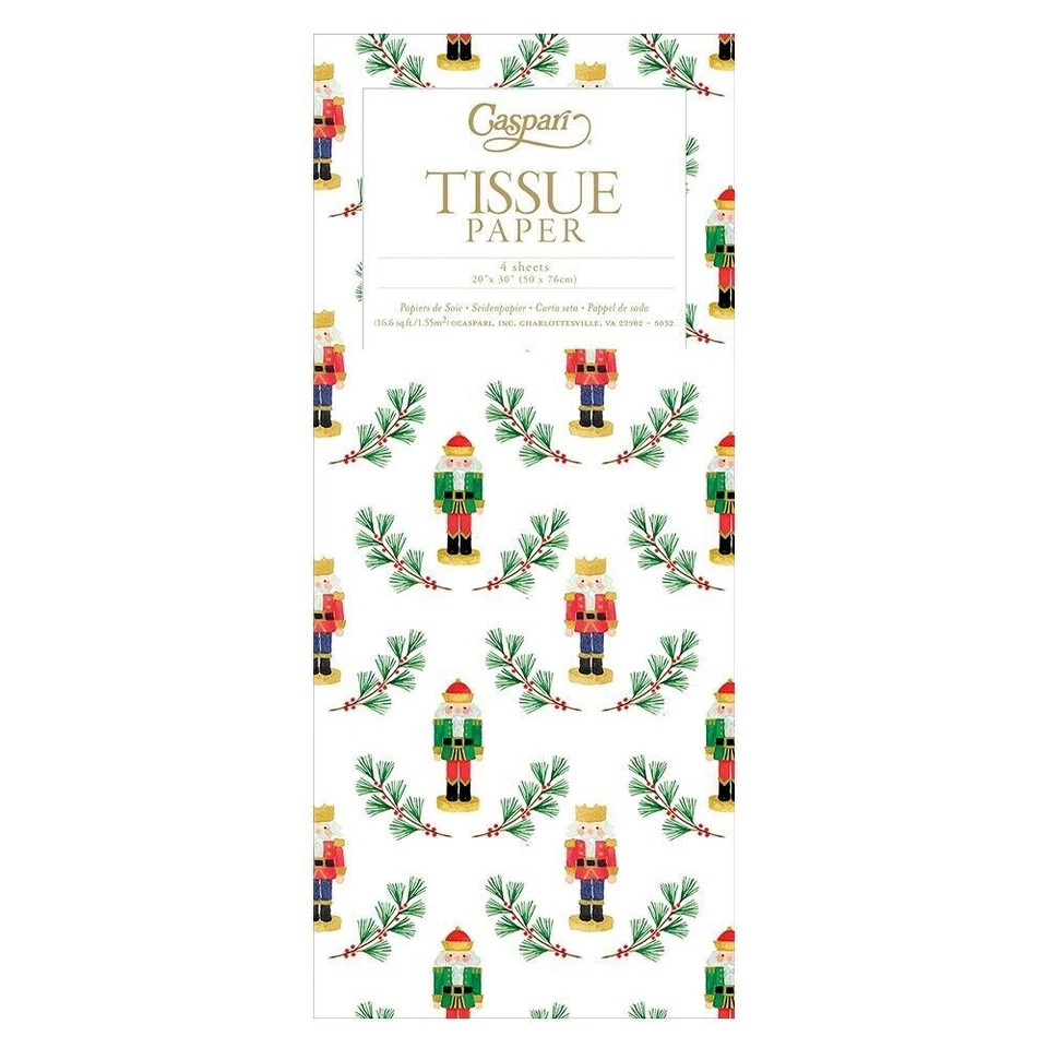Little Nutcracker Christmas Caspari Tissue Wrap 4 sheets 50 x 76 cm folded - Image 1 of 1