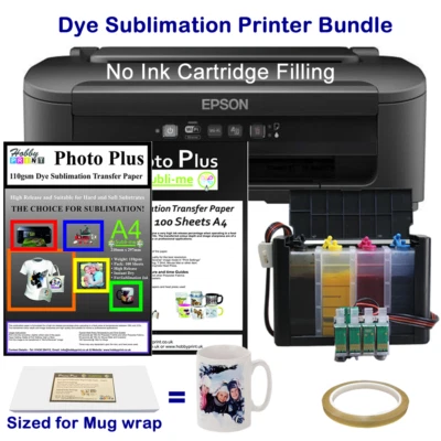 Sublimation Printer Bundle - Epson WF-2110W with Ink Tank & Transfer papers - Image 1 of 4