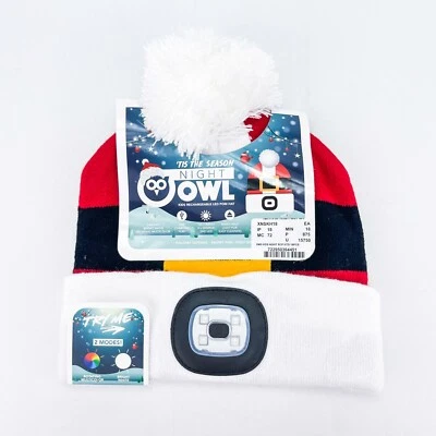 Mira telescópica nocturna Tis The Season Night Owl niños sombrero Santa Claus vacaciones pompón Foto 1 de 4