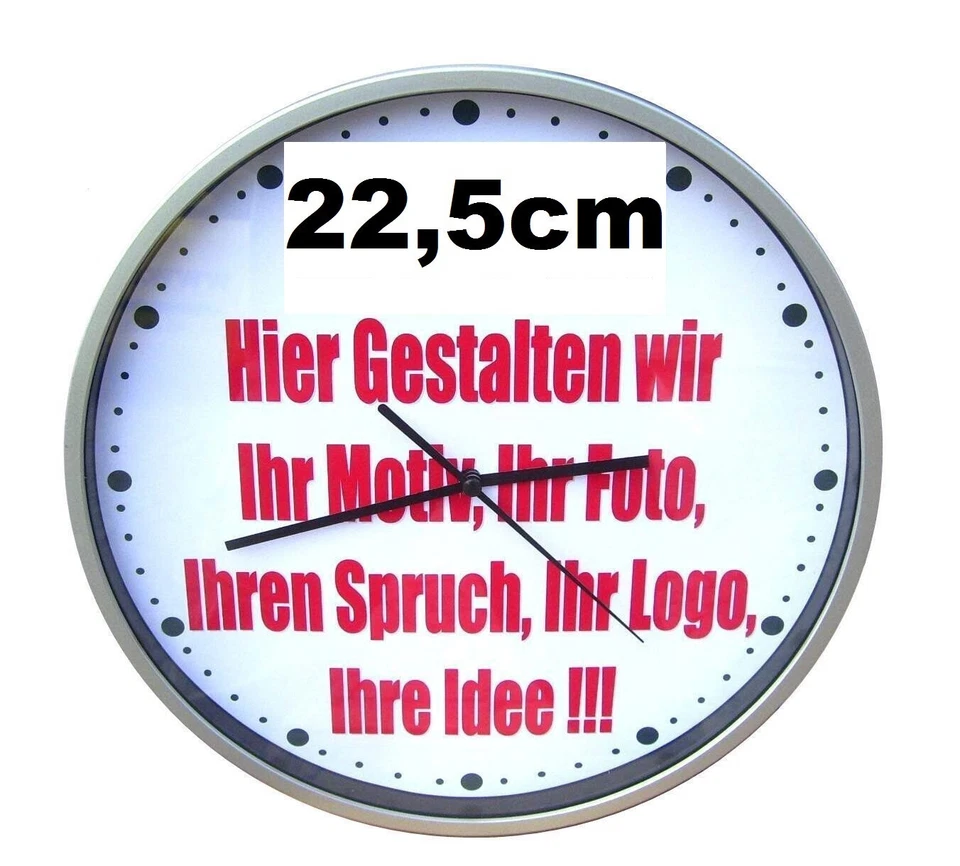 Bahnhofsuhr Uhr Wanduhr mit Ihrem Logo Foto Motiv Idee Funkuhr - Bild 1 von 1