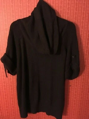 Suéter túnica Fenn Wright Manson para mujer marrón cuello capucha manga 3/4 talla L nuevo sin etiquetas Foto 1 de 4