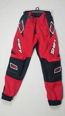 Pantalones de motocross Shift rojo negro niño etiqueta talla 26 Foto 1 de 4