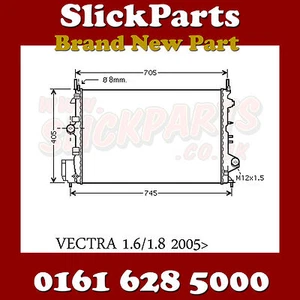 VAUXHALL VECTRA RADIATOR 1.6 1.8 2005 2006 2007 2008 *NEW* - Picture 1 of 1