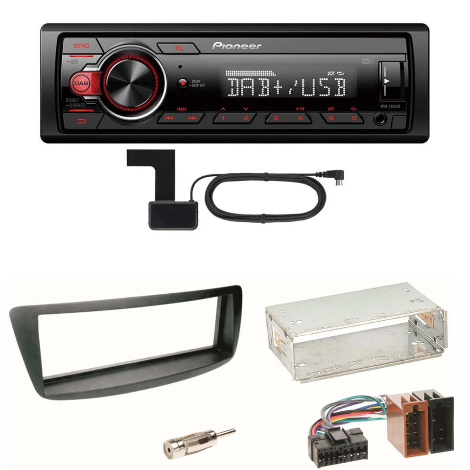 Pioneer MVH-130DAB Digitalradio USB Einbauset Toyota Aygo Citroen C1 Peugeot 107 - Bild 1 von 1