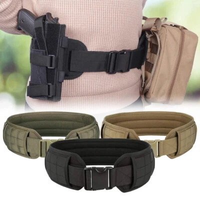 Cinturón táctico de batalla Airsoft Molle cinturón acolchado cinturón de patrulla para tiro caza Foto 1 de 4